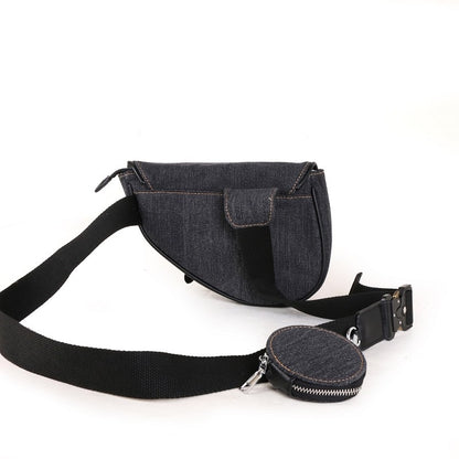 Unique denim bag saddle chest bags