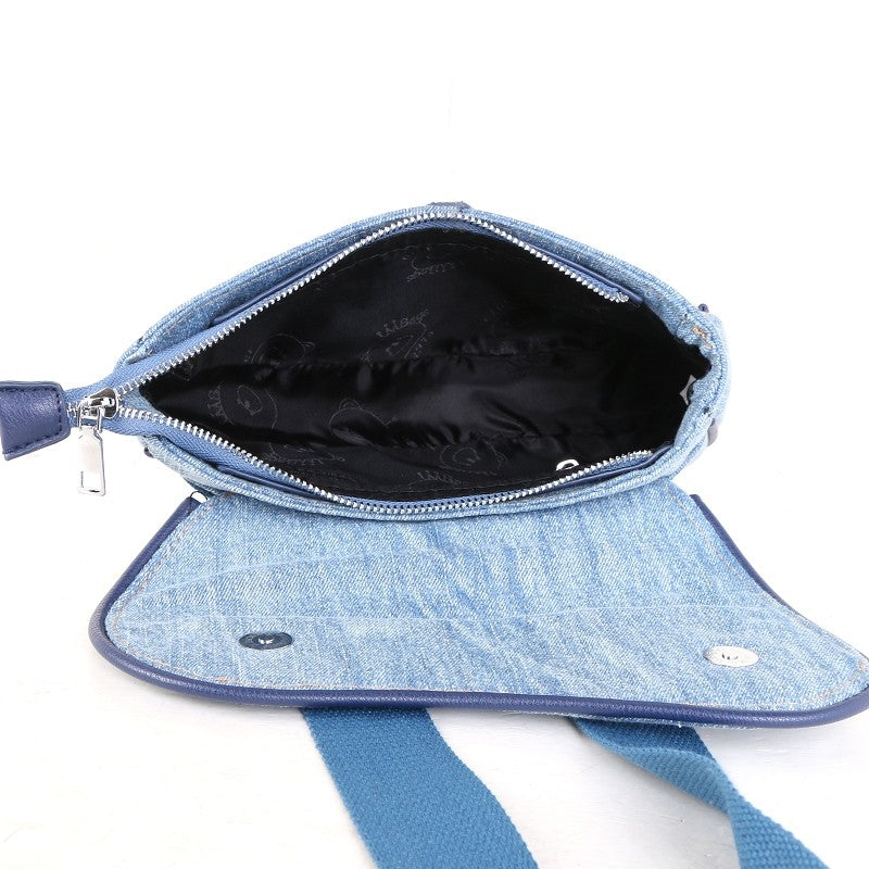 Unique denim bag saddle chest bags