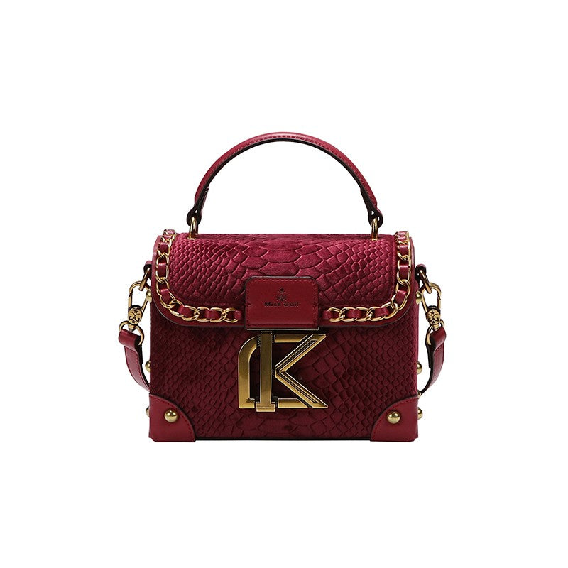 Crossbody bag deep red hand bag