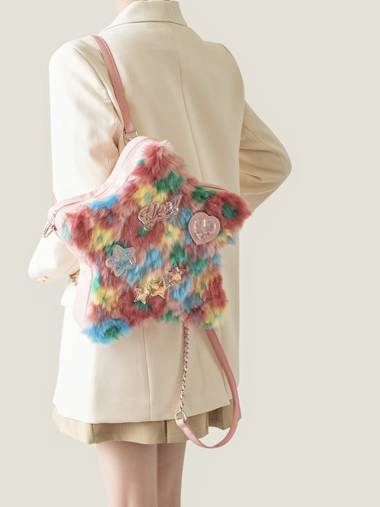 Multicolor Series Star Backpack Shoulder Bag