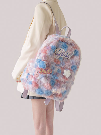 Original bag blue and pink laser label backpack