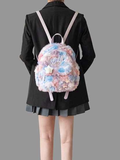 Original bag blue and pink laser label backpack