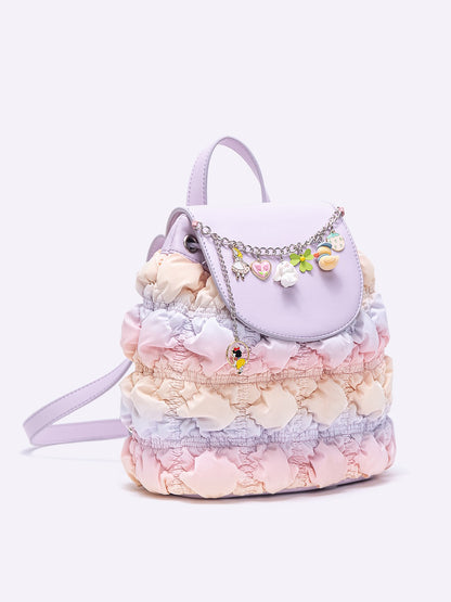 Original Multicoloured Puff Princess Chain Backpack Bucket Bag