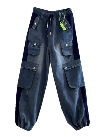 Elastic waist scasual jeans pant