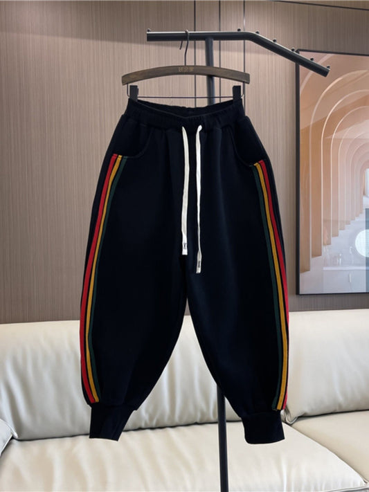 Sports pants side stripe sweatpants