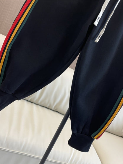 Sports pants side stripe sweatpants