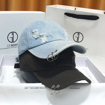 Broken Denim Ring Baseball Cap