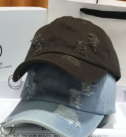 Broken Denim Ring Baseball Cap