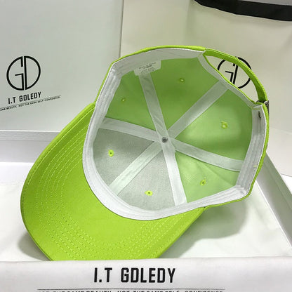 Fluorescent Green Hat C Letter Trendy Baseball Cap