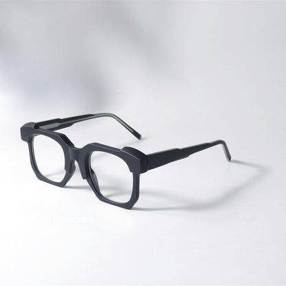 Myopic punk matte black trendy glasses frame