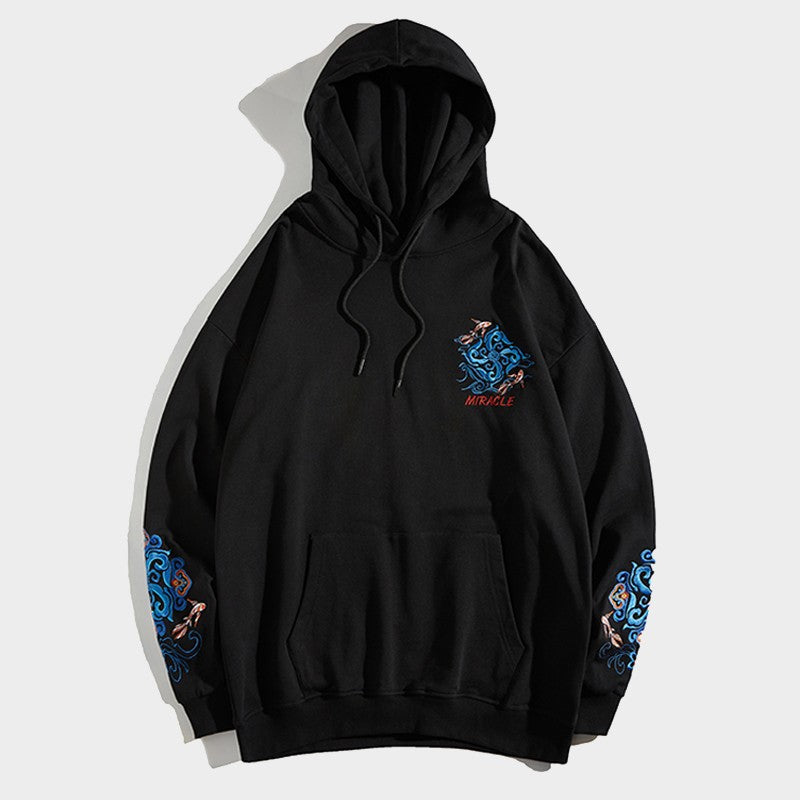 Embroidery Hooded Sweater Men's Hoodies