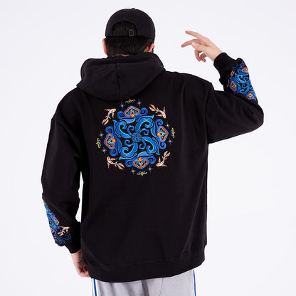 Embroidery Hooded Sweater Men's Hoodies