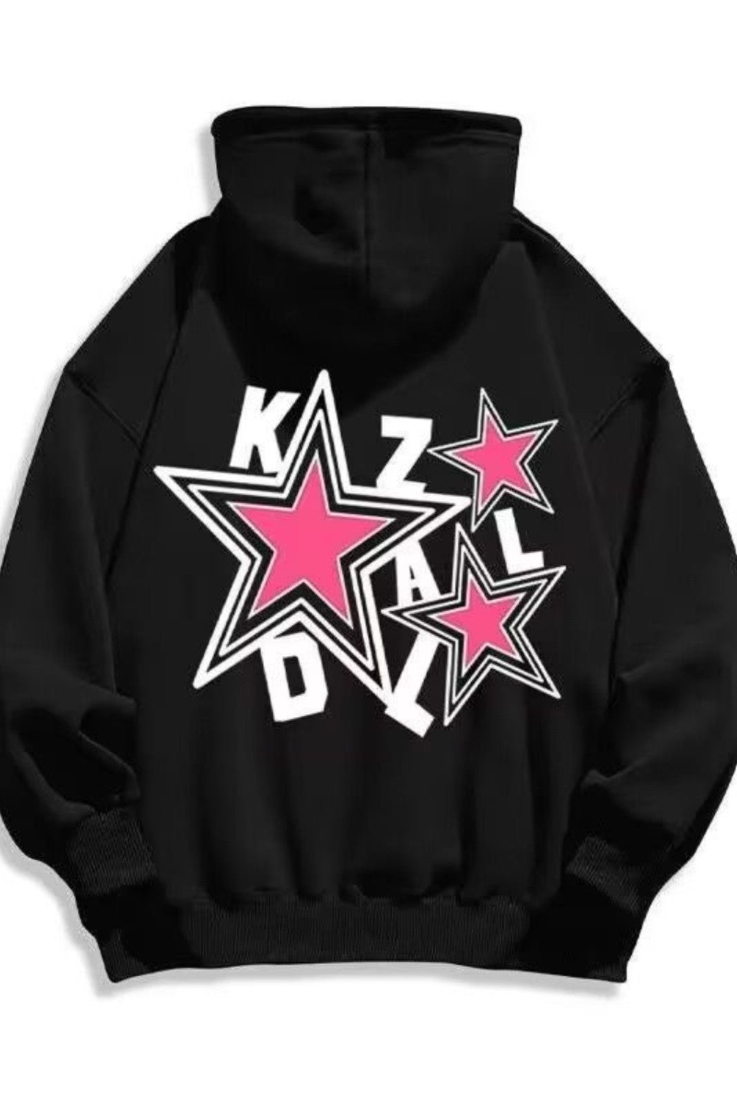 Loose star print hoodie