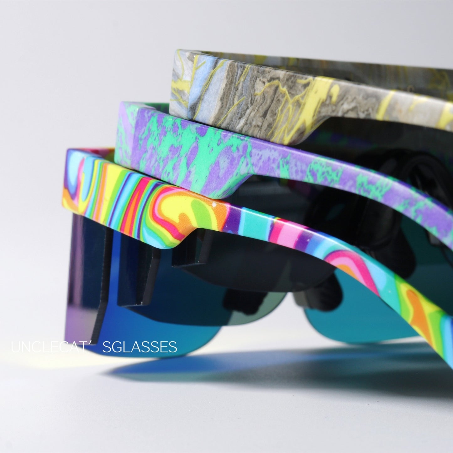 Colorful windproof goggles cycling reflective sunglasses