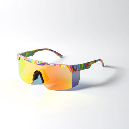 Colorful windproof goggles cycling reflective sunglasses