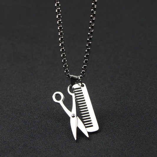 Hairdressing Tools Series Pendant Necklace
