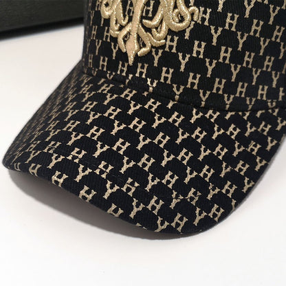 Black hat versatile duckbill trendy baseball cap