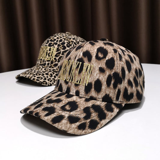 Sunshade Wave Dot Leopard Pattern Hard Top Baseball Hat