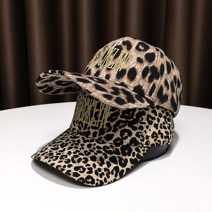 Sunshade Wave Dot Leopard Pattern Hard Top Baseball Hat