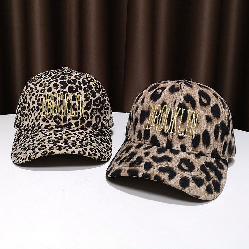 Sunshade Wave Dot Leopard Pattern Hard Top Baseball Hat