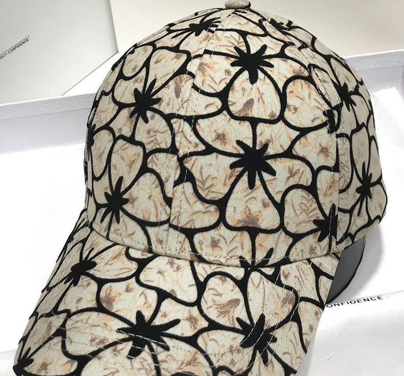 Print casual outdoor baseball hat checkered sun hat