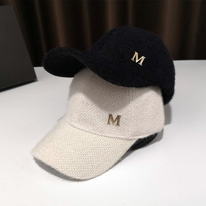 Thickened hat mohair peaked hat unisex baseball cap