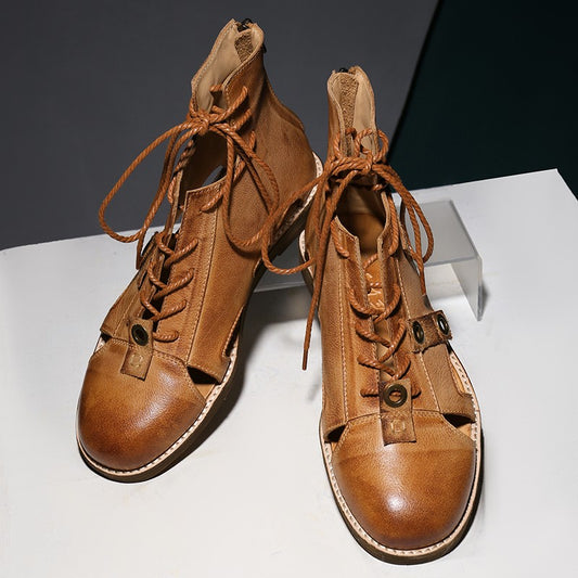 Foreskin men's sandals, genuine leather handmade slippers