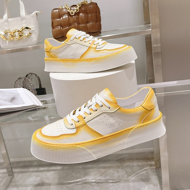 White muffin shoes for men graffiti sneakers