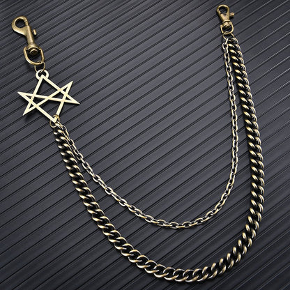 Vintage pants chain metal pendant waist chain men's hip-hop trend