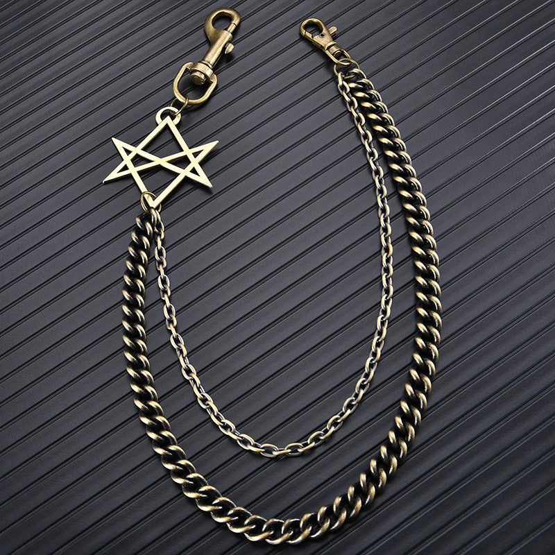 Vintage pants chain metal pendant waist chain men's hip-hop trend