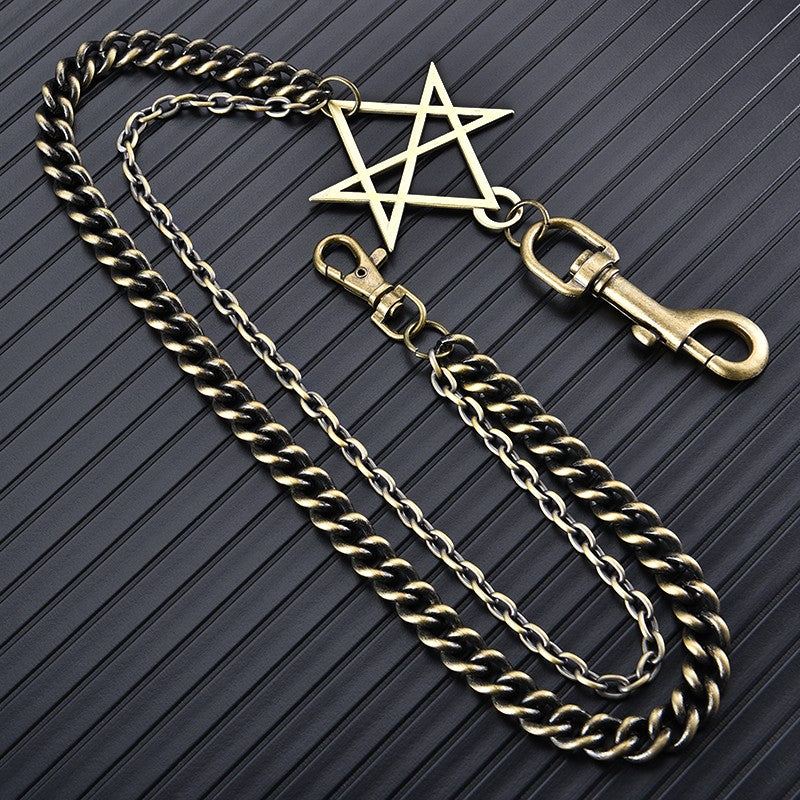 Vintage pants chain metal pendant waist chain men's hip-hop trend