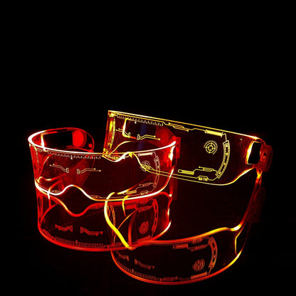 Super coole Discobrille LED Bar Requisiten Brille