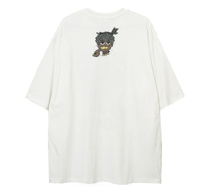 Unique T-shirt cartoon street oversized short-sleeved couple T-shirts