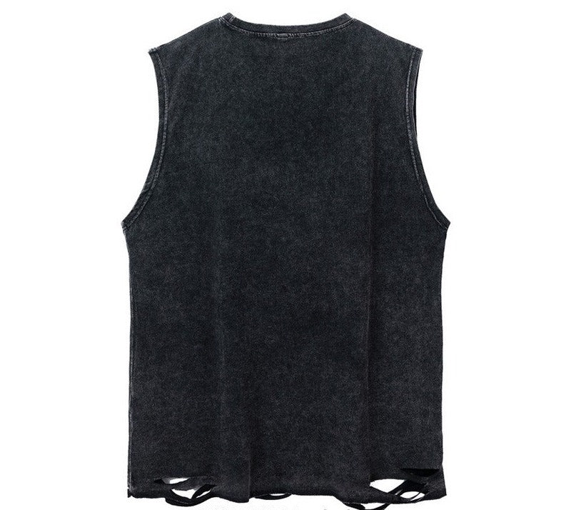 Rose Unisex Sleeveless T-shirt for Street Washed