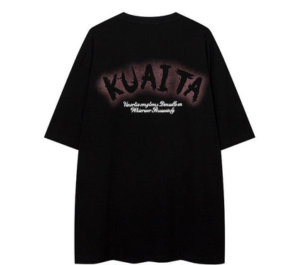 T-shirt Kuaita Graphics Black Top