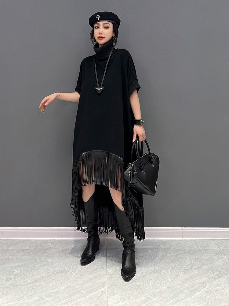 Tassel casual women's shirt dress