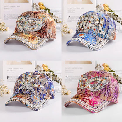 Diamond Pearl Baseball Cap Duck Tongue Hat