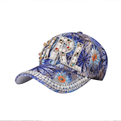 Diamond Pearl Baseball Cap Duck Tongue Hat