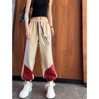 Sweatpants patchwork plush women's pants