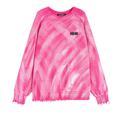 Pink  Lazy Pullover Sweater Knitwear for Men and Women