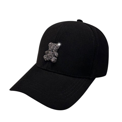 Elegant Diamond Bear women's Duck Tongue Hat