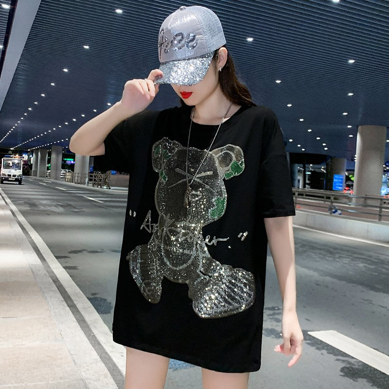 Stylish printed T-shirt Casual short sleeve tee