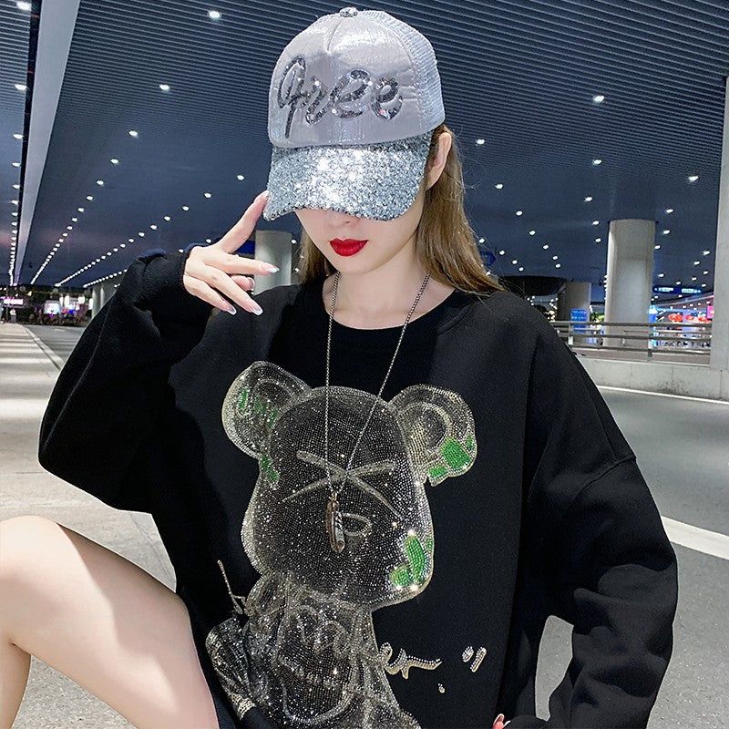 Lard classic Bear diamond sweatshirt women's trend