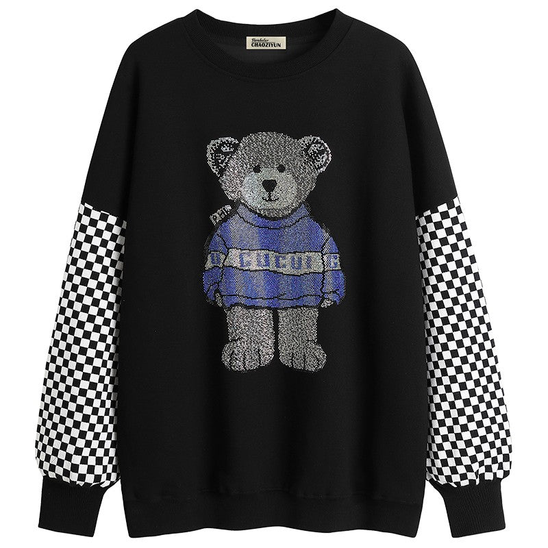 Oversize hoodie teddy bears sweatshirt