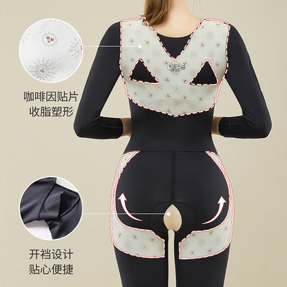 Long-sleeved shapewear one-piece corset bodyshaper