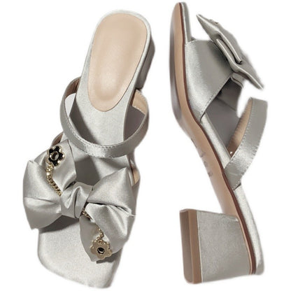 Bow-knot slippers women sandals