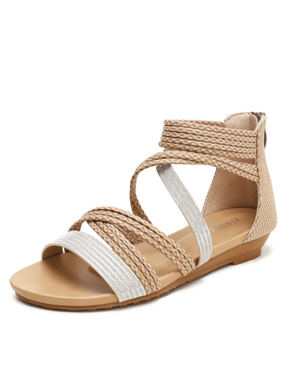 Cross strap sandals for women's summer shoes