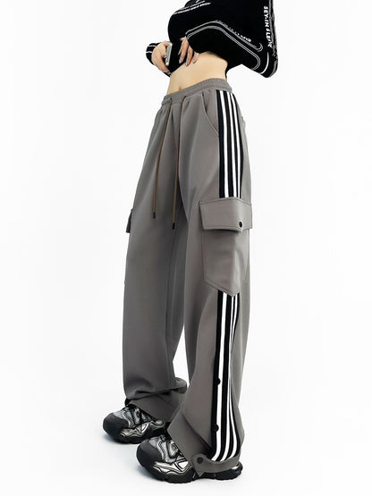 Two sid pocket sweatpants striped pants