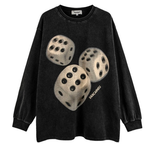 Dice modern oversize unisex sweatshirt