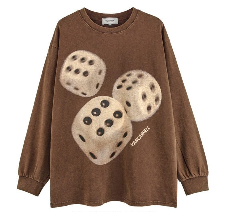 Dice modern oversize unisex sweatshirt